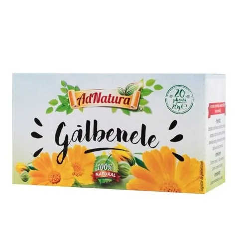 Ceai de galbenele flori, 20 plicuri, AdNatura