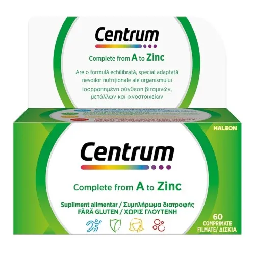 Centrum Complet de la A la Zinc, 60 comprimate, GsK