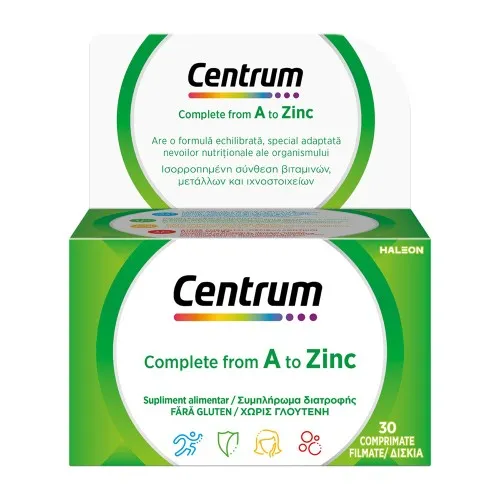 Centrum de la A la Zinc, 30 comprimate, Haleon