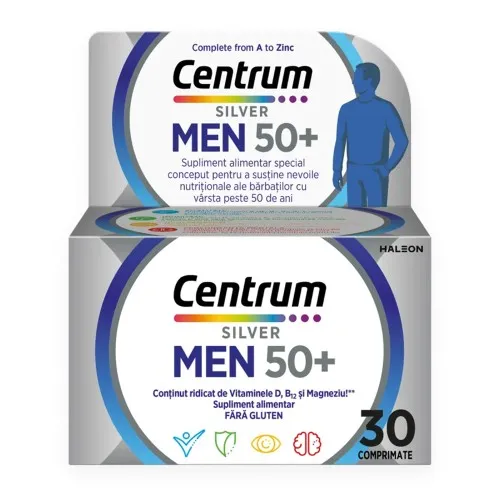 Centrum Silver 50+ pentru barbati, 30 comprimate, GSK