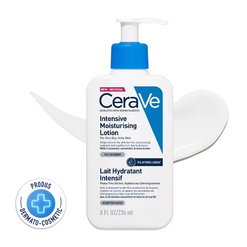 Loțiune Intens Hidratantă pentru față și corp, piele foarte uscată, cu senzație de mâncărime 236 ml, CeraVe