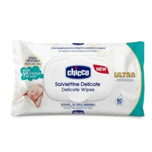 Chicco 0916360-9 Servetele Umede SoftPur cu Clapeta +0luni -buc x 60