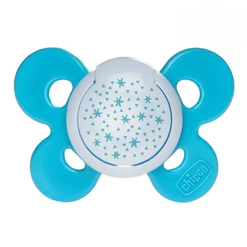 Suzeta Silicon Ortodontica Physio Comfort Forma Anatomica 6-12luni Blue 74913-7, 1 buc, Chicco