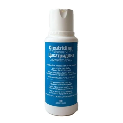 Cicatridina Lichid Dermatologic de Curatare Fata si Corp, 250ml, NaturPharma