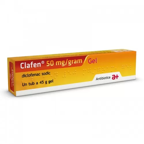 Clafen gel, 50 mg/g, 45 g, Antibiotice SA