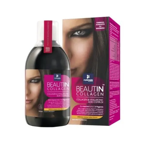 Collagen si Magneziu cu capsuni + vanilie Beautin, 500ml, Solgar