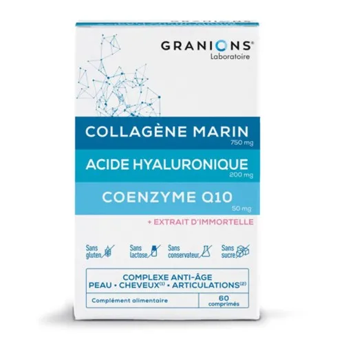 Collagene Marin, Acide Hyaluronique & Coenzyme Q10, 60 comprimate, Granions