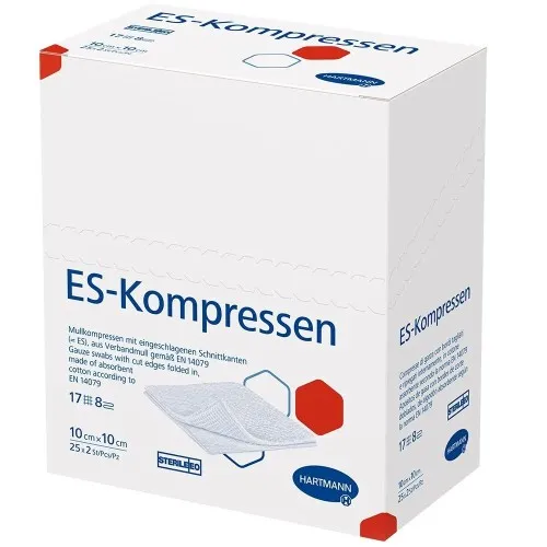 Comprese clasice din tifon ES-KOMPRESSEN 5cm x 5cm x 25 bucati (401731), Hartmann