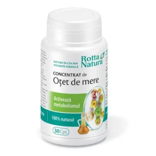 Concentrat de otet de mere, 30 capsule, Rotta Natura