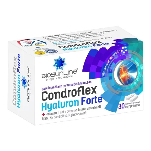 Condroflex Hyaluron Forte, 30 comprimate, Helcor