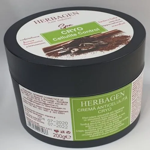 Crema anticelulita cu efect racire Cryo, 200 g, Herbagen