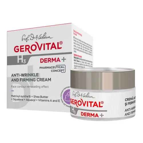 Crema antirid si fermitate H3 Derma, 50 ml, Gerovital
