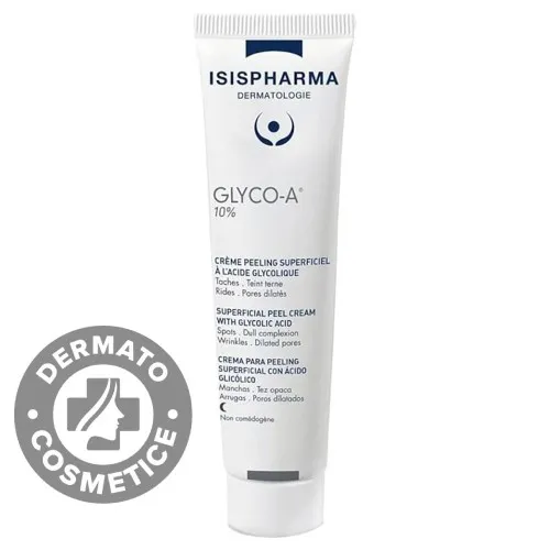 Crema de noapte cu acid glicolic 10% Glyco-A Soft Peeling, 30ml, Isis
