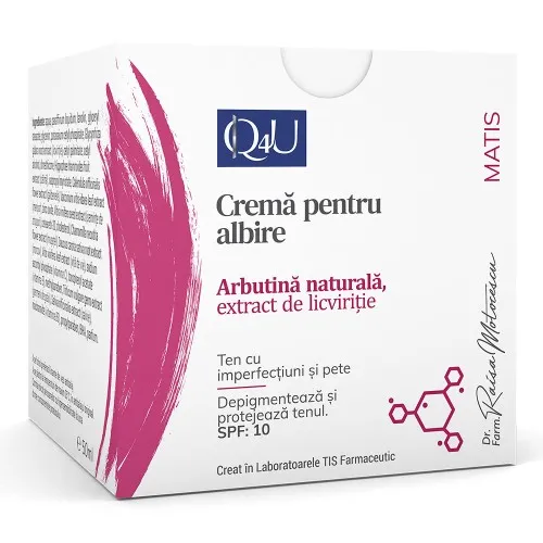 Crema pentru albire Matis Q4U, 50ml, Tis Farmaceutic