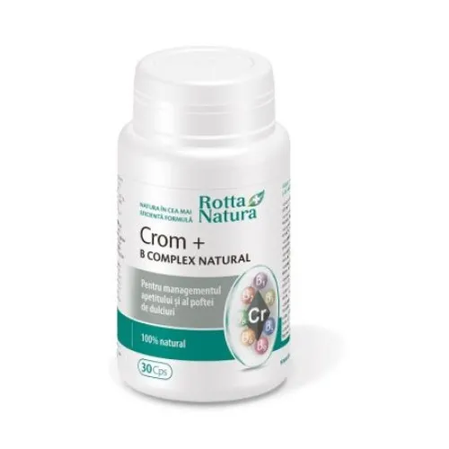 Crom + B Complex Natural, 30 capsule, Rotta Natura