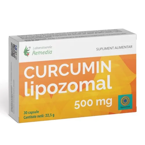 Curcumin Lipozomal 500mg, 30 capsule, Lab. Remedia