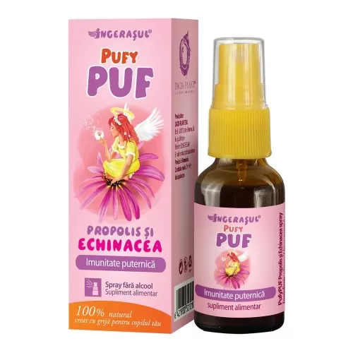 PufyPuf spray propolis si echinacea, 20 ml, Dacia Plant