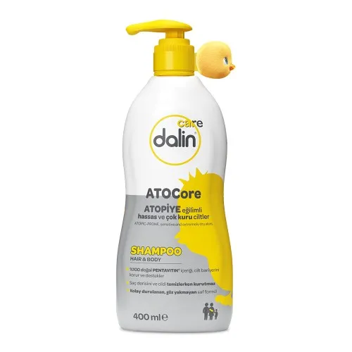 Șampon delicat pentru păr și corp, destinat pielii sensibile, foarte uscate și predispuse la atopie, 400ml, Dalin