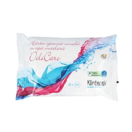 Deli Care Hartie Igienica Umeda cu Apa Micelara -buc x 40 - Klintensiv