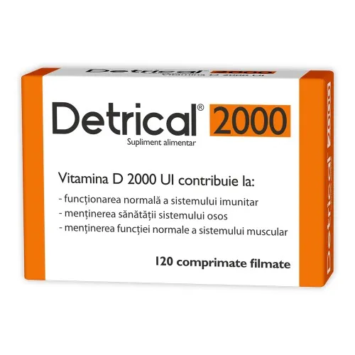 Detrical Vitamina D3 2000 UI, 120 comprimate - Zdrovit