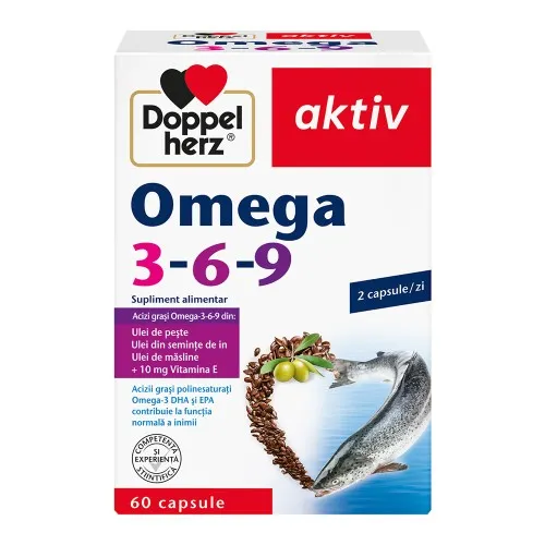 Omega 3-6-9, 60 capsule, Doppel Herz Aktiv