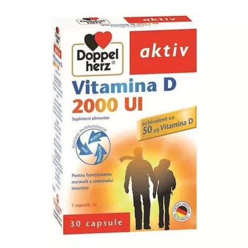 Vitamina D 2000UI Aktiv, 30 capsule, Doppelherz