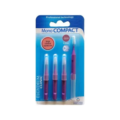 Periute interdentare Mono Compact Purple, 4 bucati, Elgydium