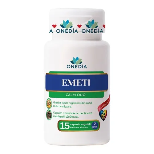 Emeti Calm Duo Rau de Miscare, 15 capsule, Onedia