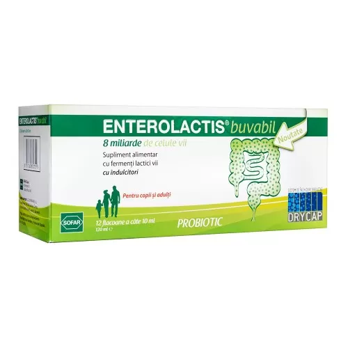 Enterolactis buvabil 10 ml, 12 flacoane, Sofar