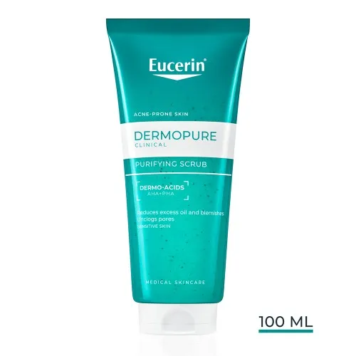 Gel Tip Scrub de Curatare DermoPure, 100ml, Eucerin