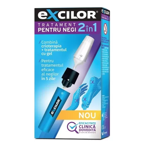 Tratament pentru negi 2 in 1, 3,3ml, Excilor