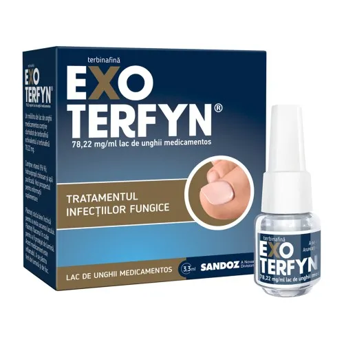 Exoterfyn lac de unghii medicamentos, 78.22 mg/ml, 3.3 ml, Sandoz