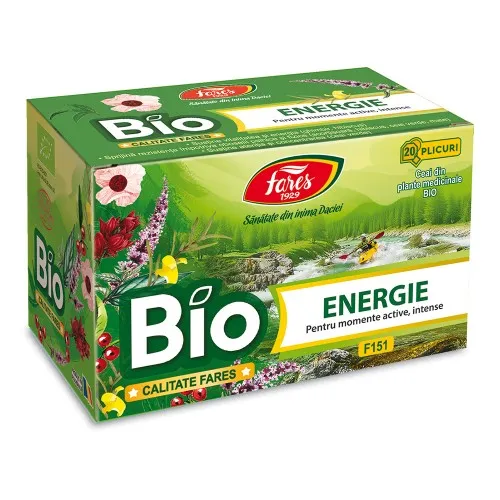 Bio Ceai Energie, 20 plicuri, Fares