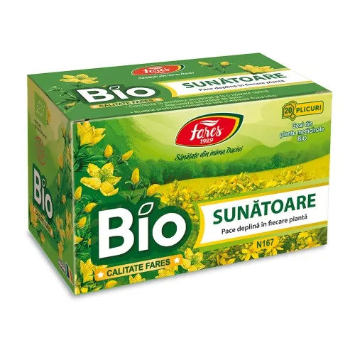 Ceai Sunatoare Bio, 20 plicuri, Fares