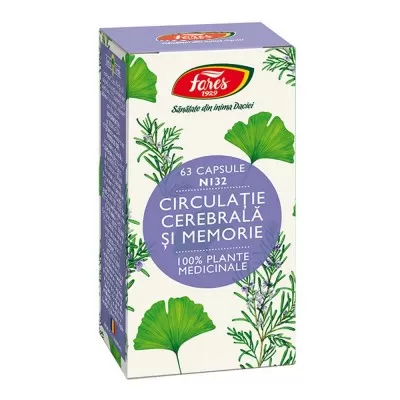 Circulatie cerebrala si memorie N132, 60 capsule, Fares