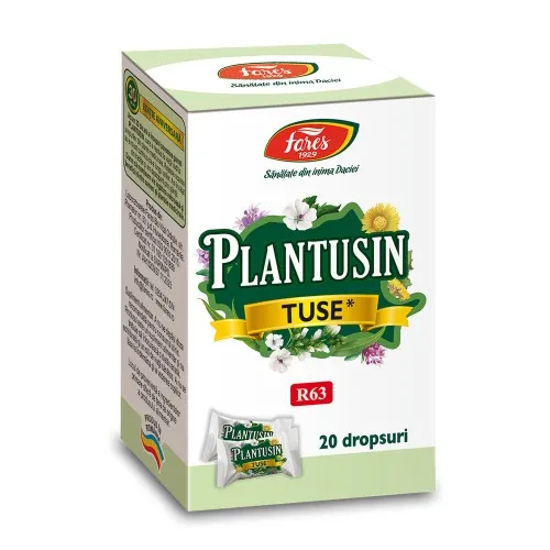 Plantusin Tuse, 20 dropsuri, Fares