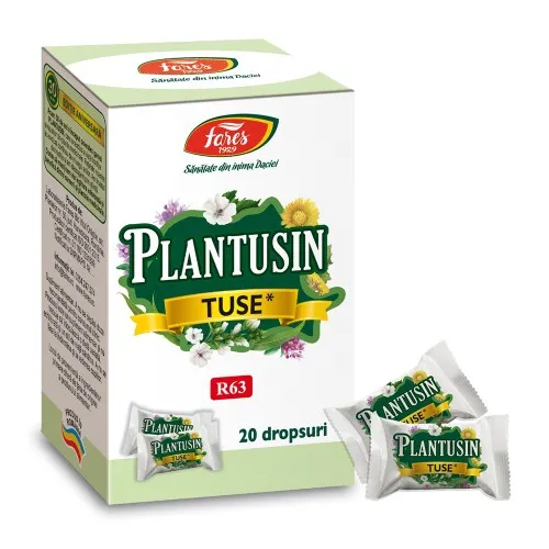 Sirop pentru tuse Plantusin Forte, 12 plicuri, Fares