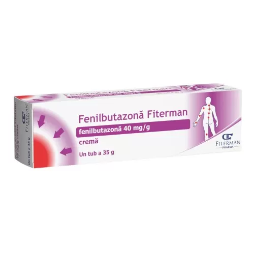 Fenilbutazona crema, 40 mg/g, 35 g, Fiterman