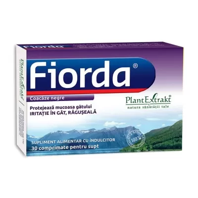 Fiorda cu aroma de coacaze negre, 30 comprimate, PlantExtrakt