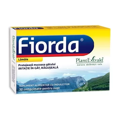Fiorda cu aroma de lamaie, 30 comprimate, PlantExtrakt