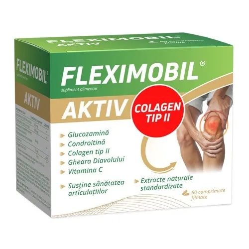Fleximobil Aktiv Colagen Tip II, 60 comprimate filmate, Fiterman Pharma