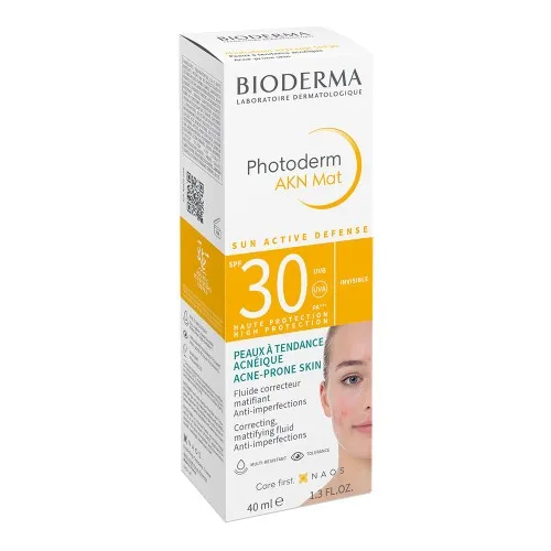 Fluid matifiant si corector Akn Mat SPF30 Photoderm, 40 ml, Bioderma