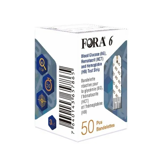 Test Glicemie/Hematocrit/Hemoglobina, 50 bucati, Fora 6