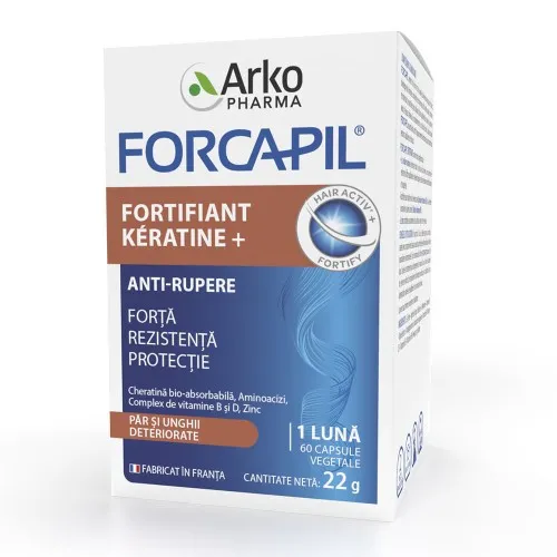 Forcapil Fortifiant Keratine+, 60 capsule
