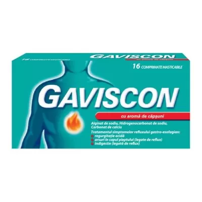 Gaviscon Capsuni -comprimate masticabile x 16 , Reckitt (W65991004)