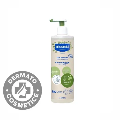 Gel de curatare Eco pentru par si corp, 400 ml, Mustela