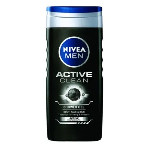 Gel de dus pentru barbati Active Clean, 500 ml, Nivea
