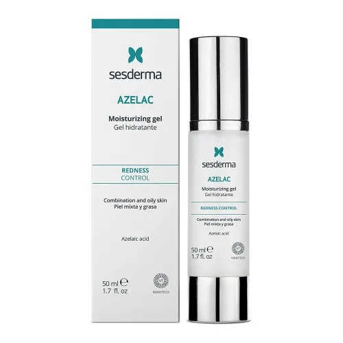 Gel hidratant pentru control sebum, piele sensibila si predispusa la roseata, Azelac, 50ml, Sesderma