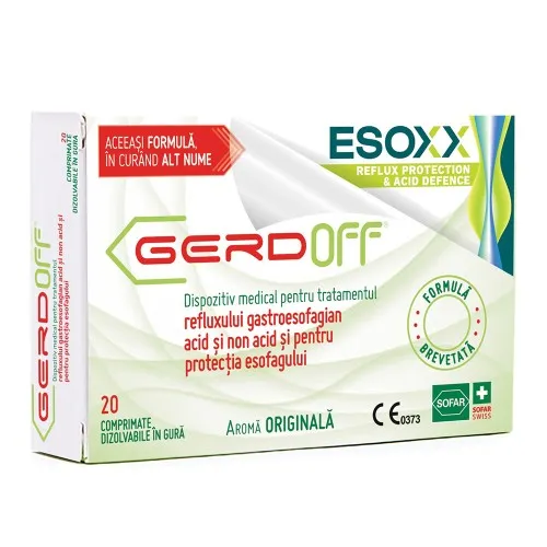 Gerdoff Essoxx Protection, 20 comprimate dizolvabile, Sofar