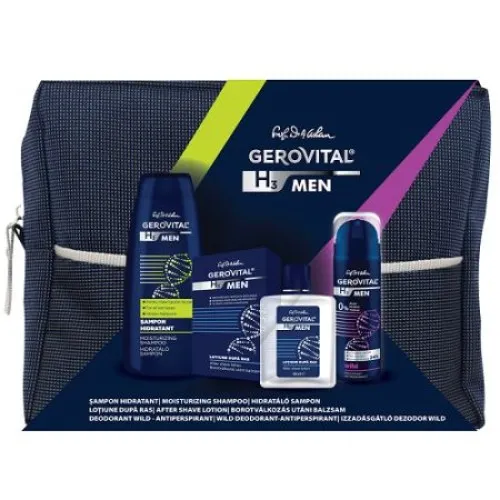 Gerovita H3 Evolution Men Sampon x 400ml + After Shave x 100ml + Deodorant x 150ml